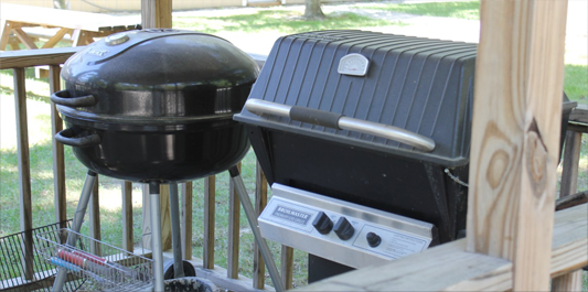 Camp Lakewood Campground Propane & Gas Grill
